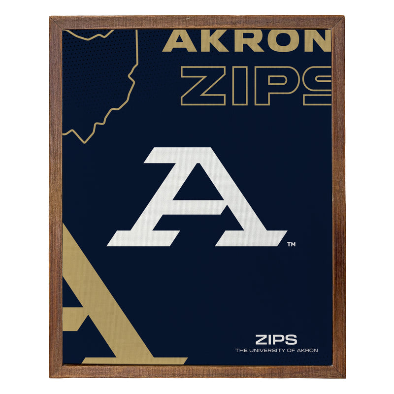 Akron Zips Officially Licensed 8" x 10"-Inches Canvas Frame