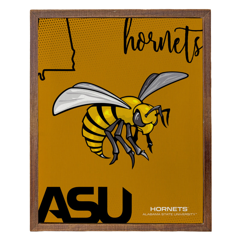 Alabama State University Officially Licensed 8" x 10"-Inches Canvas Frame