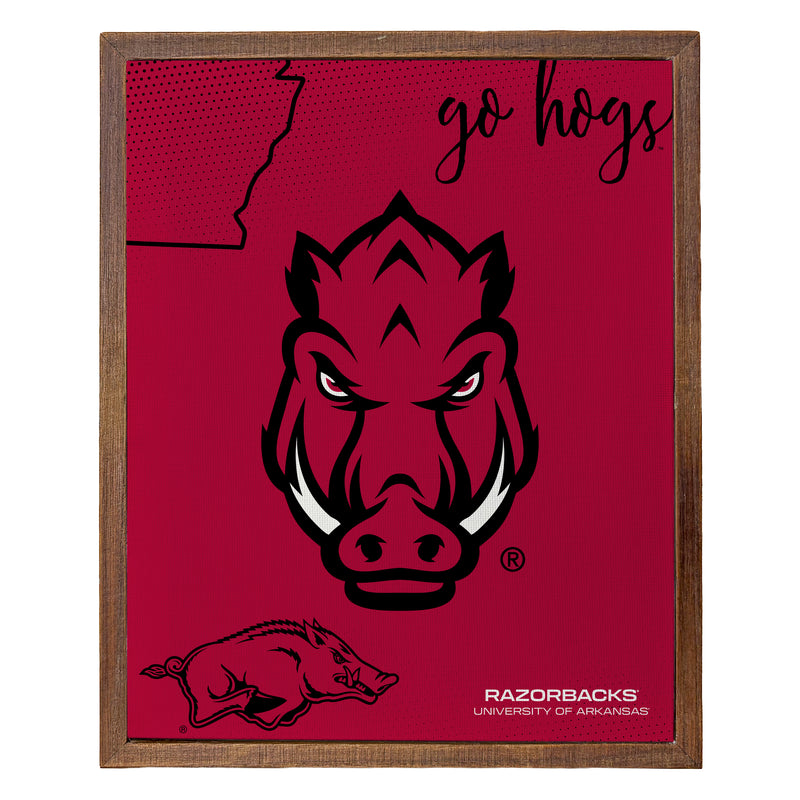 Arkansas Razorbacks Officially Licensed 8" x 10"-Inches Canvas Frame