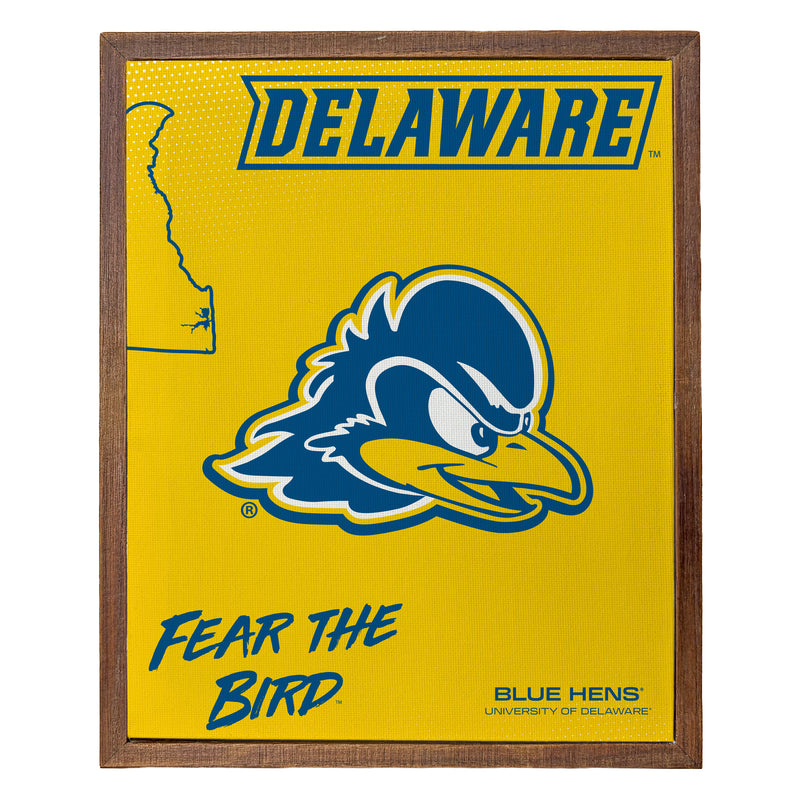 Delaware Blue Hens Officially Licensed 8" x 10"-Inches Canvas Frame