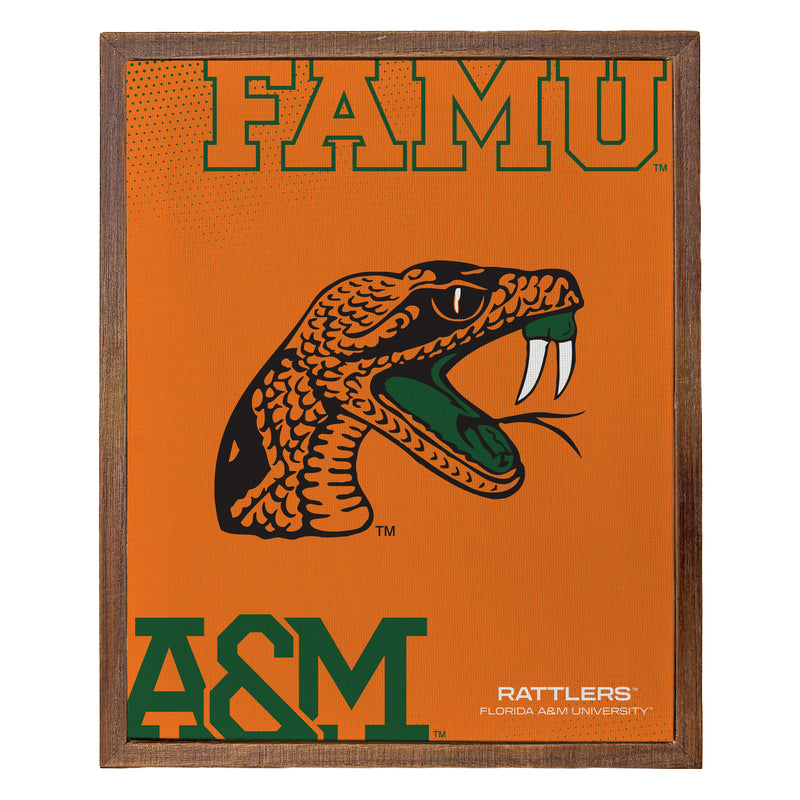 Florida A&M Rattlers Officially Licensed 8" x 10"-Inches Canvas Frame