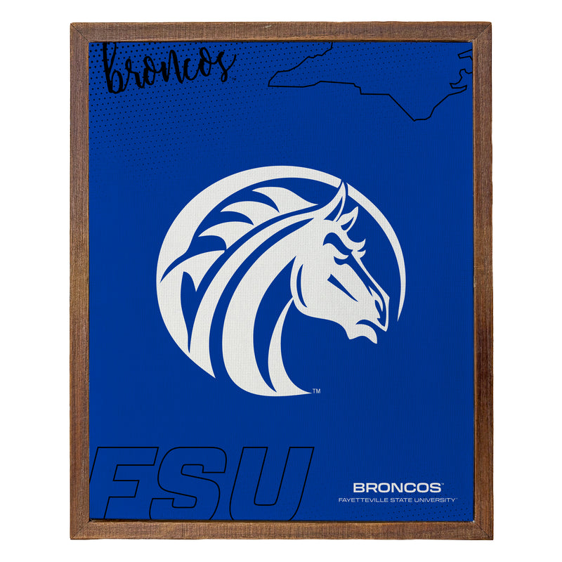 Fayetteville State University Officially Licensed 8" x 10"-Inches Canvas Frame
