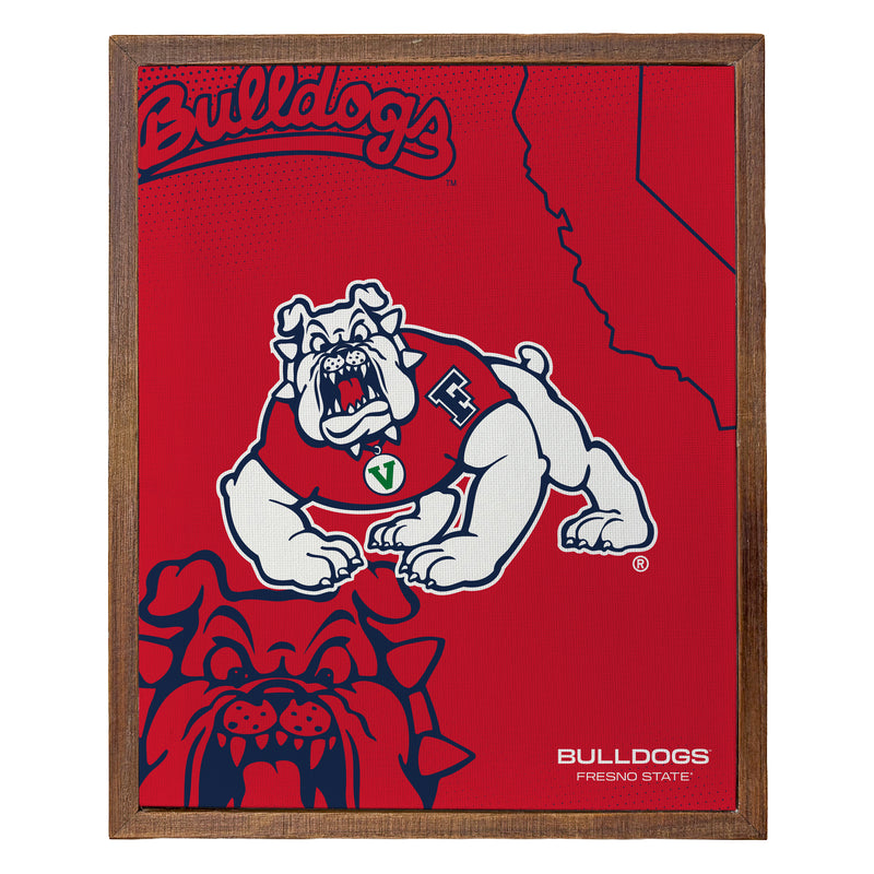 Fresno State Bulldogs Officially Licensed 8" x 10"-Inches Canvas Frame