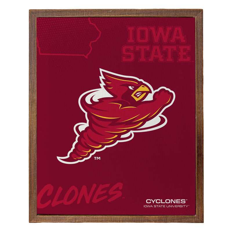 Iowa State Cyclones Officially Licensed 8" x 10"-Inches Canvas Frame