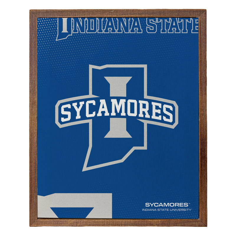 Indiana State University Officially Licensed 8" x 10"-Inches Canvas Frame