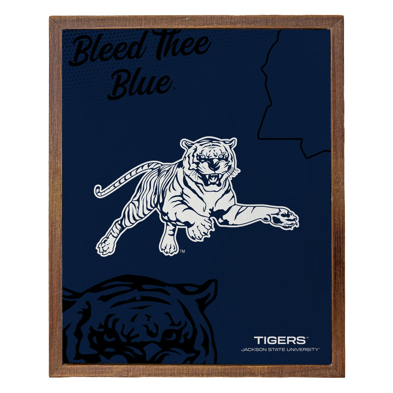 Jackson State University Officially Licensed 8" x 10"-Inches Canvas Frame