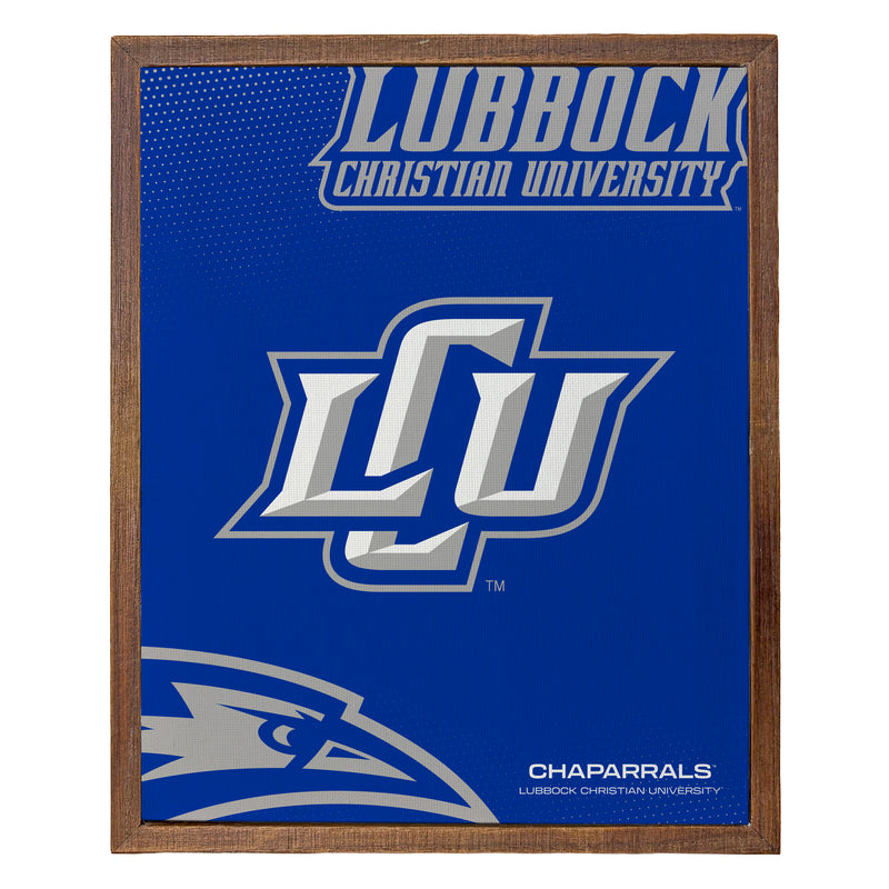 Lubbock Christian University Chaparral Officially Licensed 8" x 10"-Inches Canvas Frame