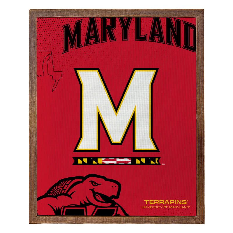 Maryland Terrapins Officially Licensed 8" x 10"-Inches Canvas Frame
