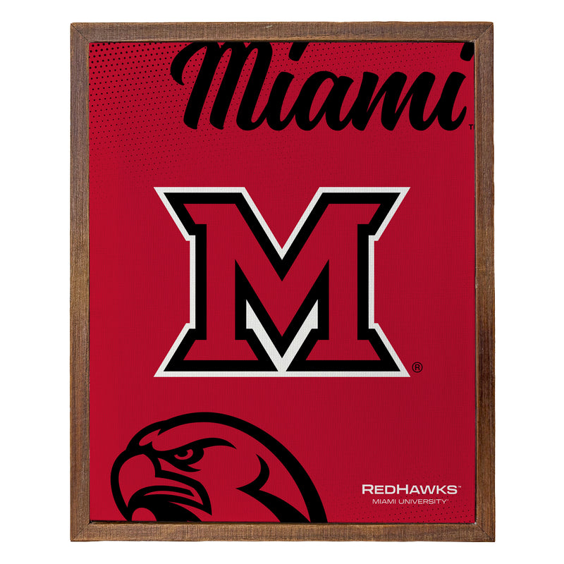Miami University of Ohio Officially Licensed 8" x 10"-Inches Canvas Frame