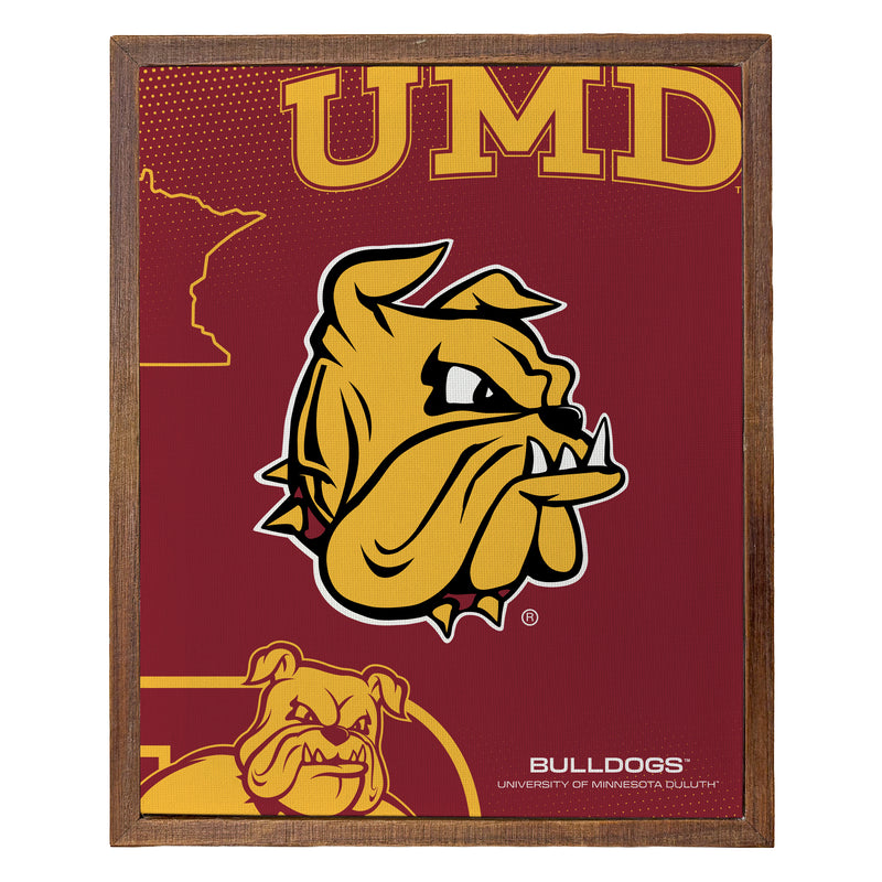 Minnesota Duluth Bulldogs Officially Licensed 8" x 10"-Inches Canvas Frame