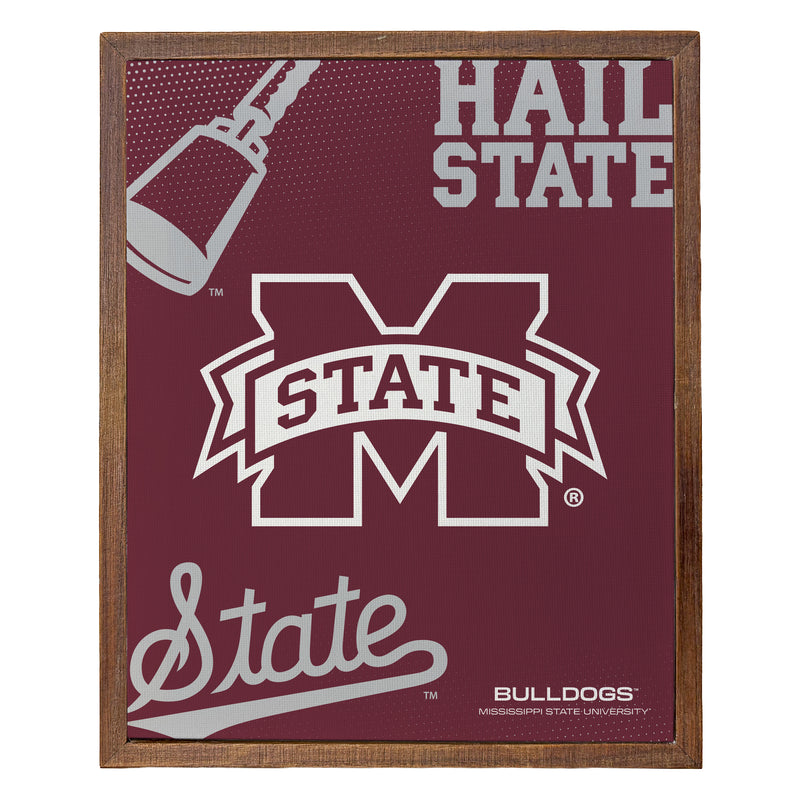 Mississippi State Bulldogs Officially Licensed 8" x 10"-Inches Canvas Frame