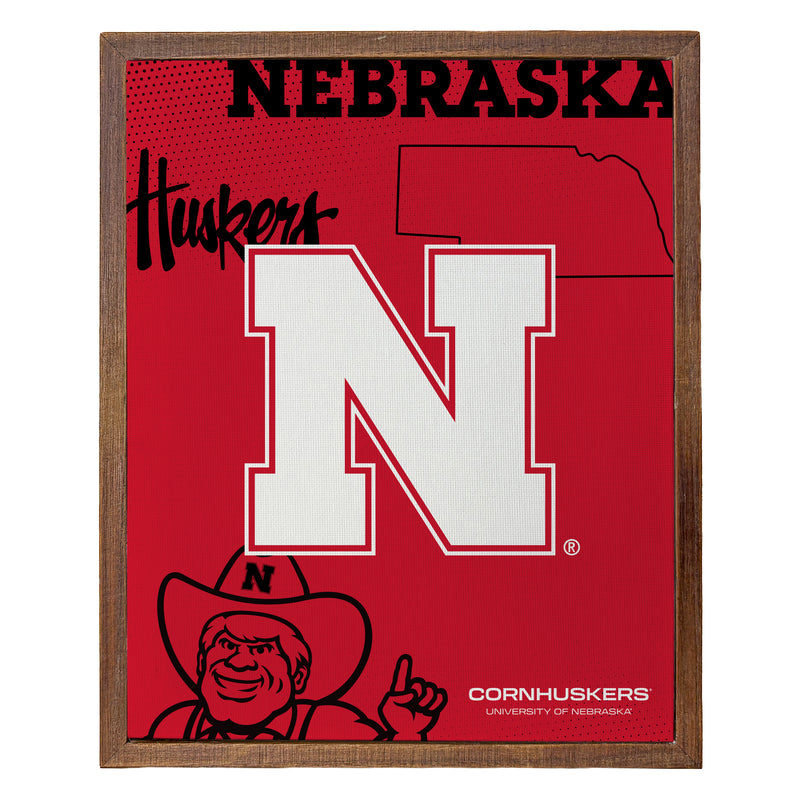 Nebraska Cornhuskers Officially Licensed 8" x 10"-Inches Canvas Frame