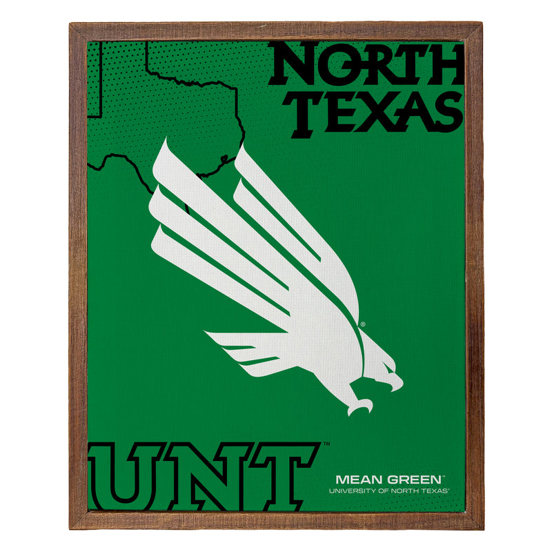 North Texas Officially Licensed 8" x 10"-Inches Canvas Frame
