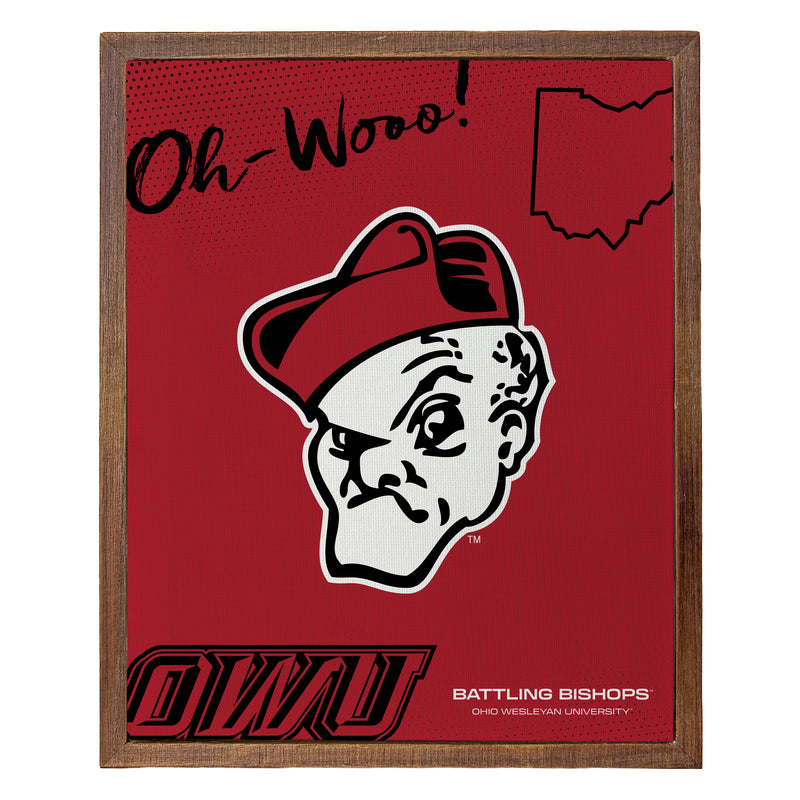Ohio Wesleyan University Officially Licensed 8" x 10"-Inches Canvas Frame