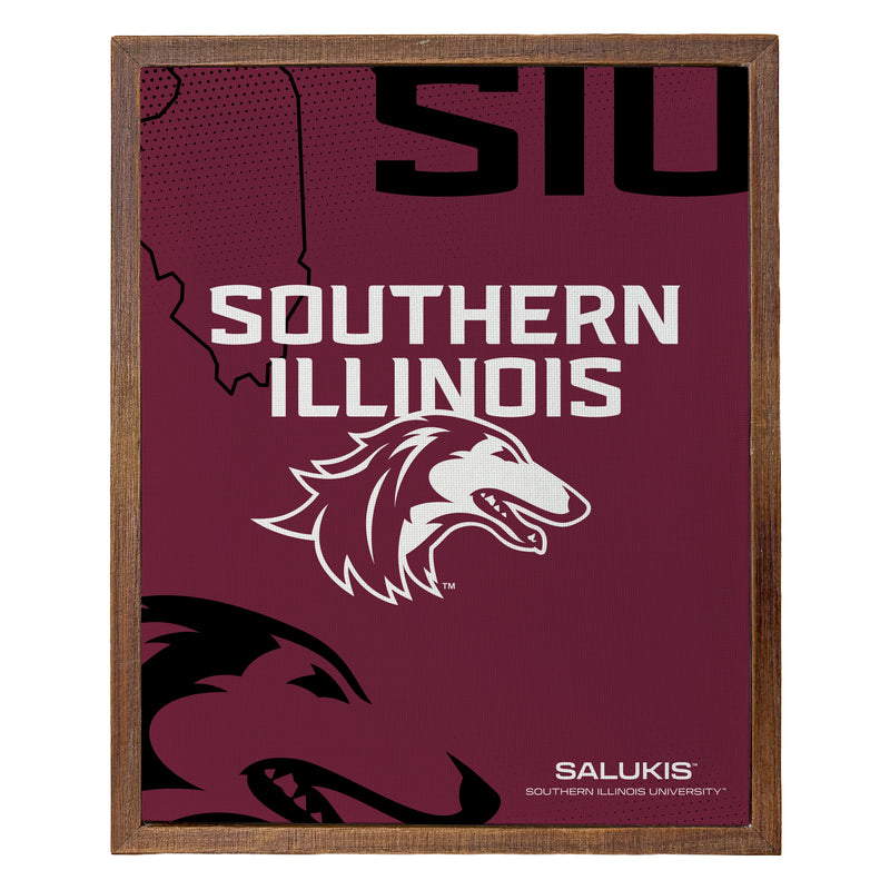 Southern Illinois Salukis Officially Licensed 8" x 10"-Inches Canvas Frame