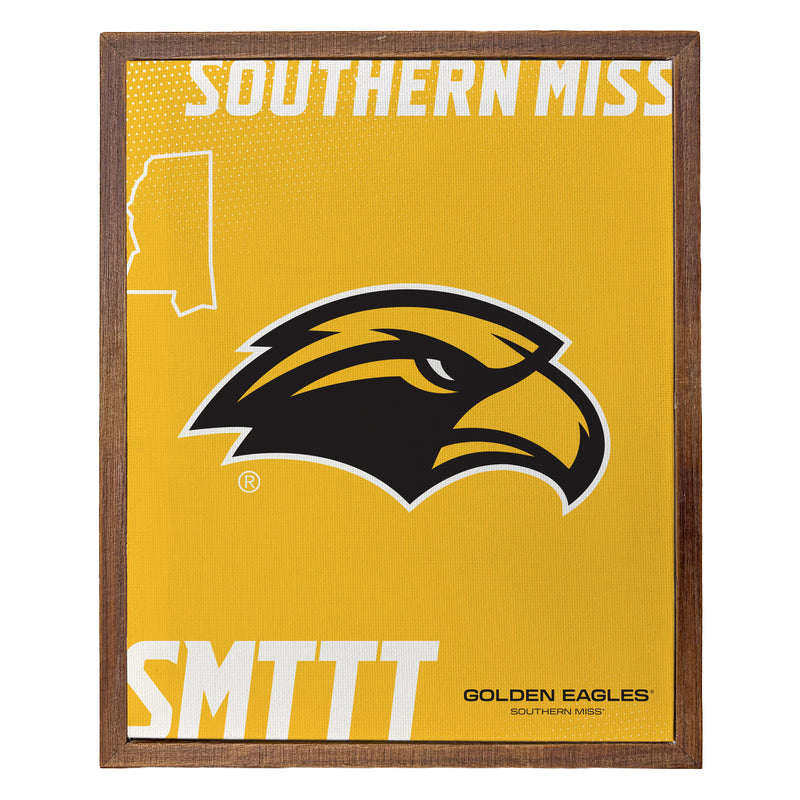 Southern Mississippi Golden Eagles Officially Licensed 8" x 10"-Inches Canvas Frame