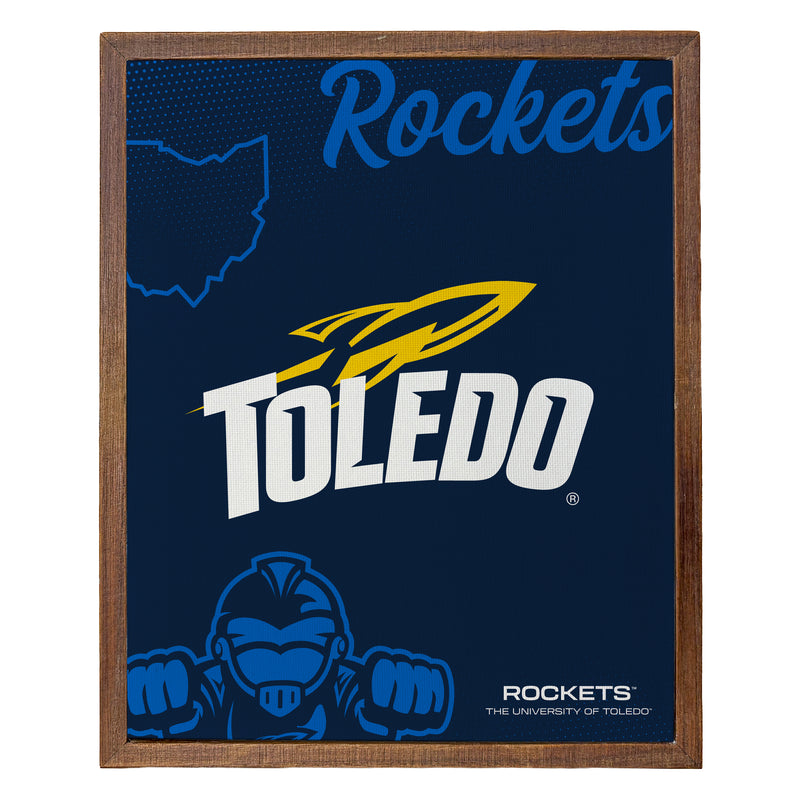 Toledo Rockets Officially Licensed 8" x 10"-Inches Canvas Frame