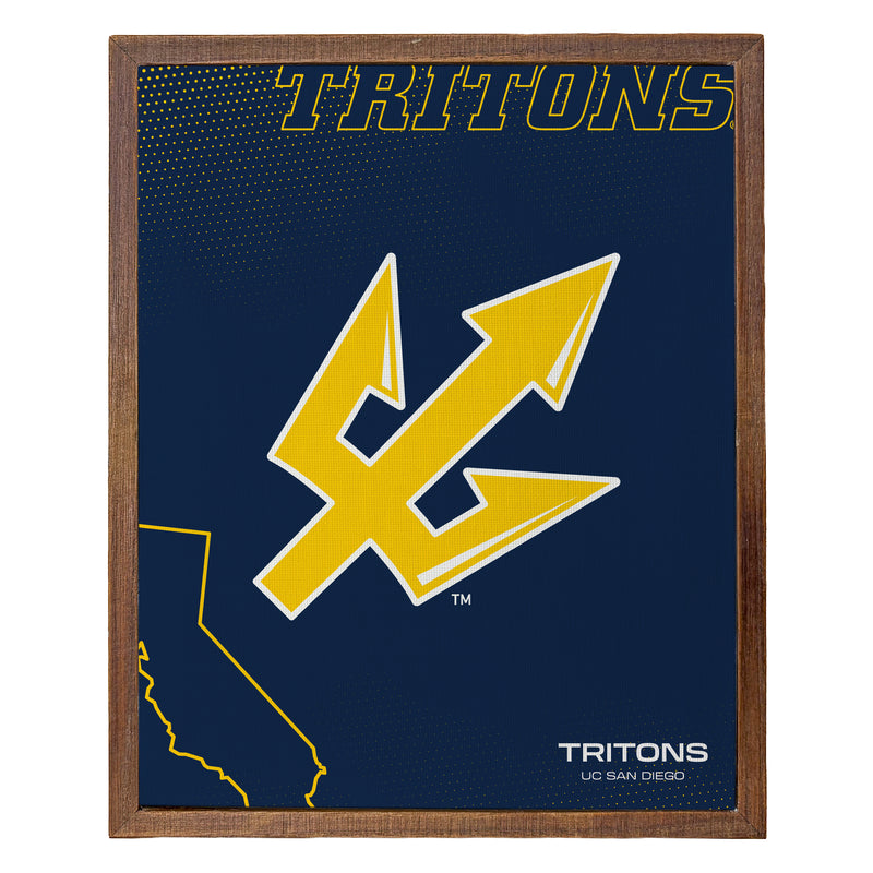 UC San Diego Officially Licensed 8" x 10"-Inches Canvas Frame