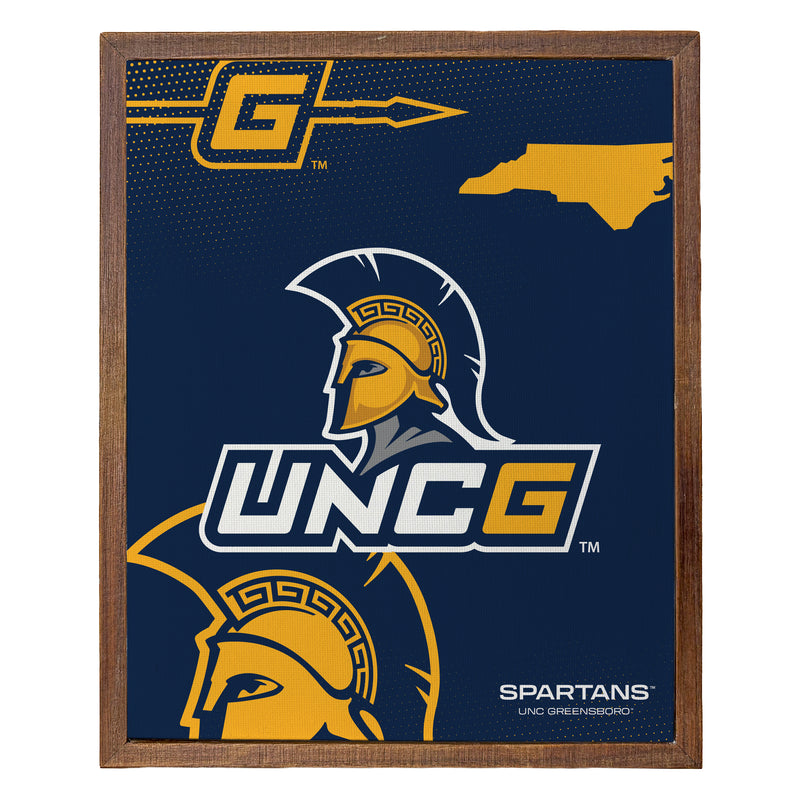 North Carolina Greensboro Spartans Officially Licensed 8" x 10"-Inches Canvas Frame