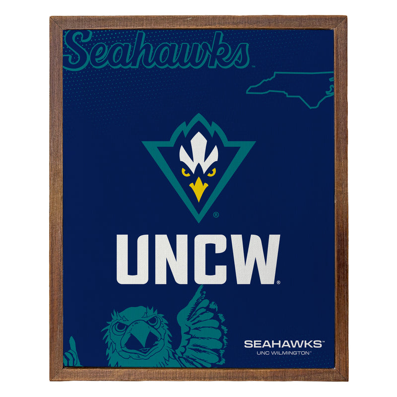 North Carolina Wilmington Seahawks Officially Licensed 8" x 10"-Inches Canvas Frame