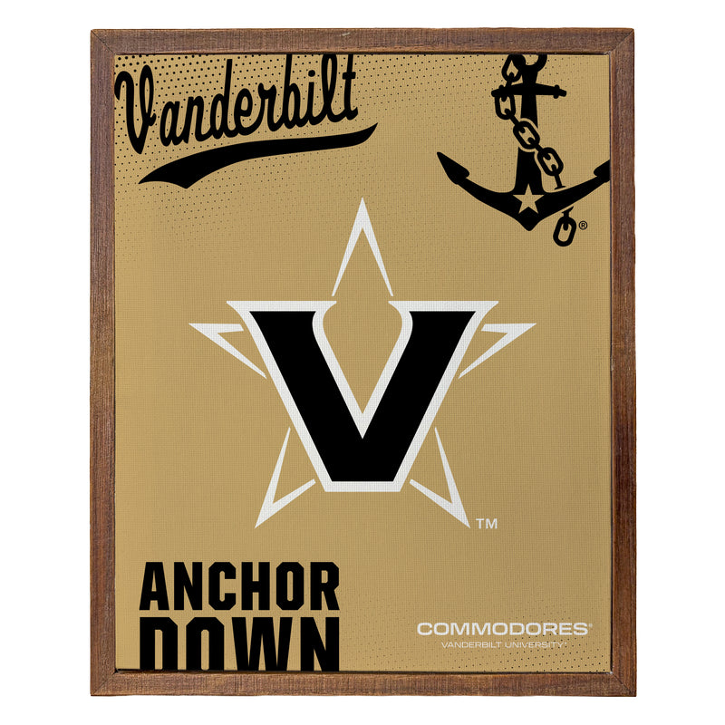Vanderbilt University Officially Licensed 8" x 10"-Inches Canvas Frame
