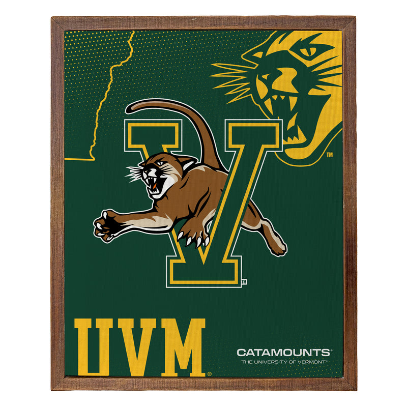 Vermont Catamounts Officially Licensed 8" x 10"-Inches Canvas Frame