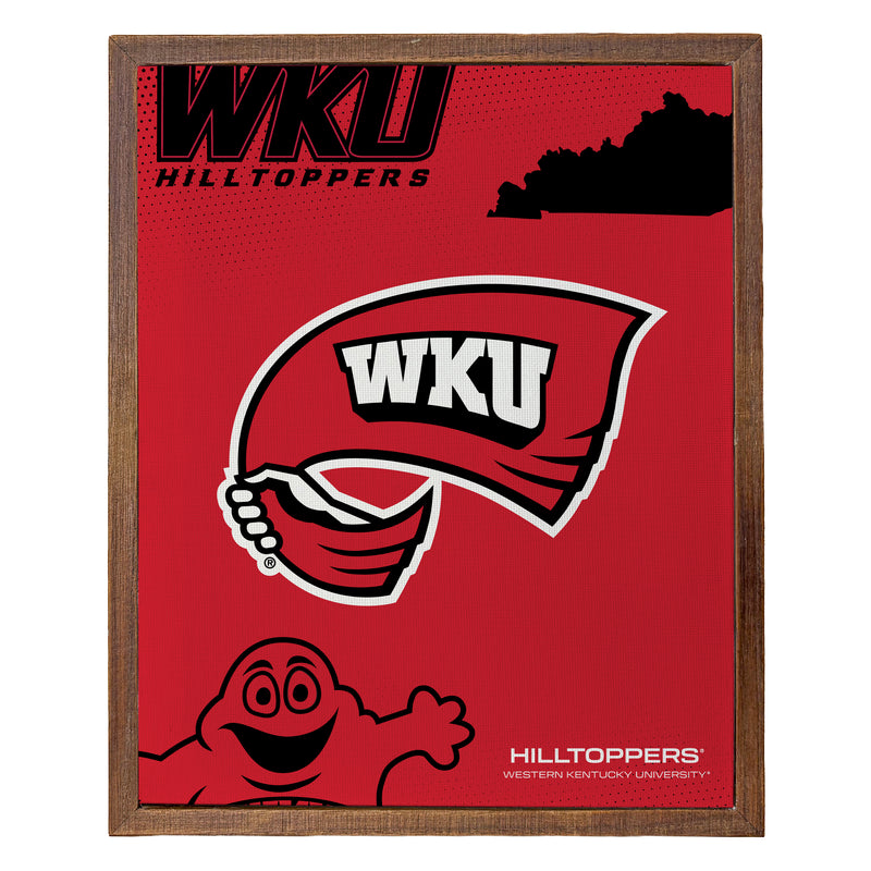 Western Kentucky Hilltoppers Officially Licensed 8" x 10"-Inches Canvas Frame