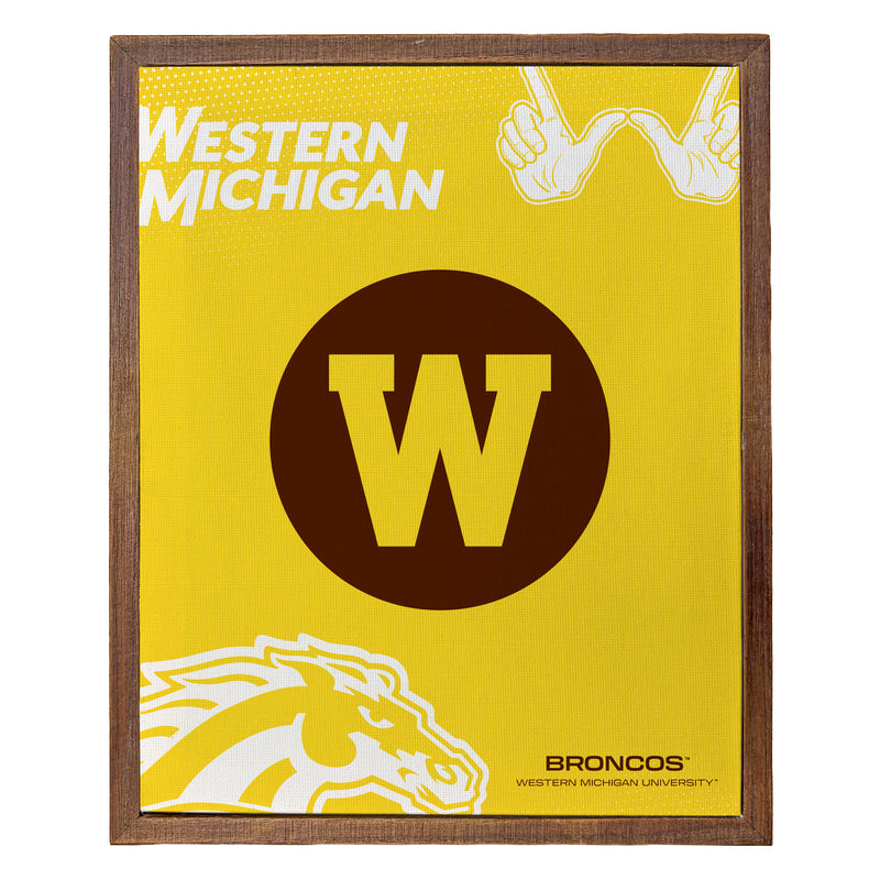 Western Michigan University Officially Licensed 8" x 10"-Inches Canvas Frame