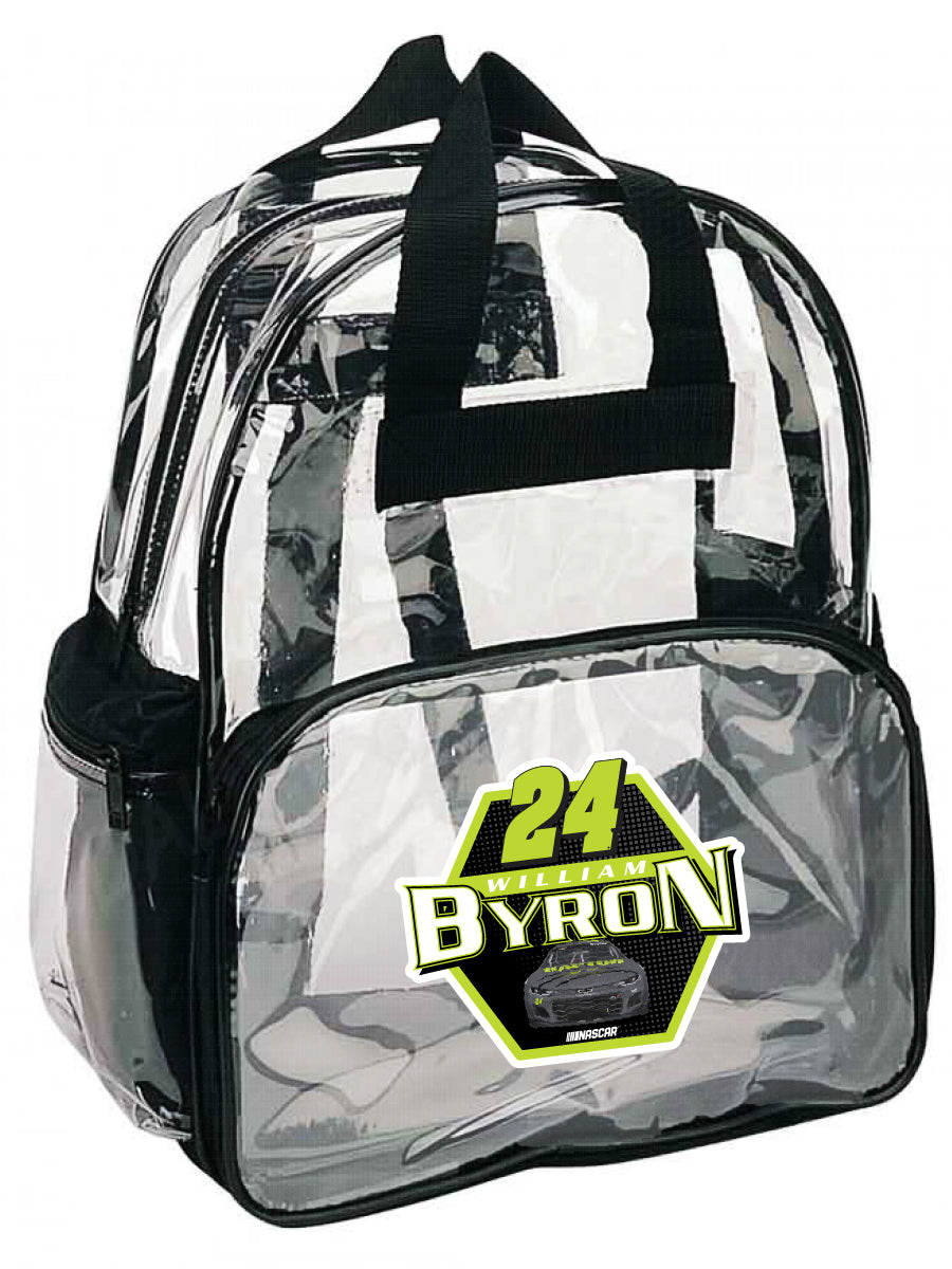 #24 William Byron Officially Licensed Clear Backpack
