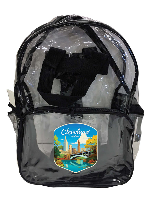 Cleveland Ohio Design B Souvenir Clear View Backpack