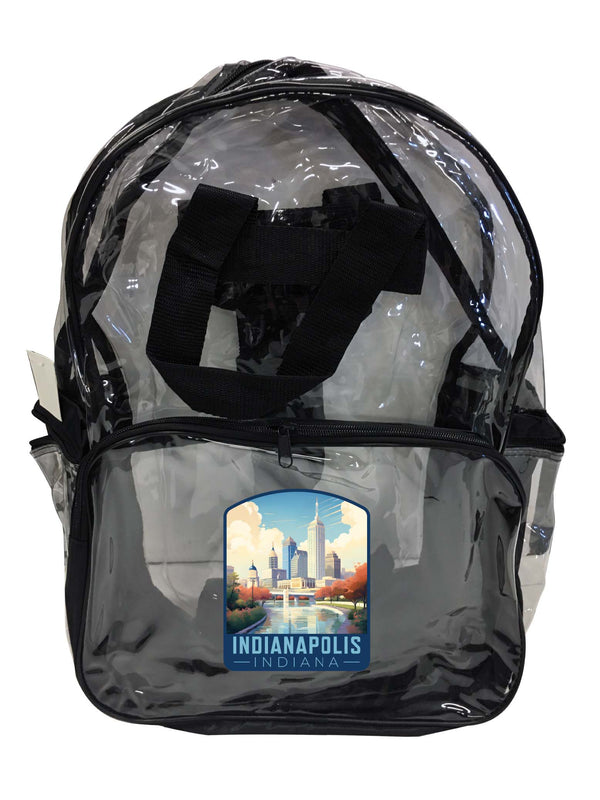 Indianapolis Indiana Design A Souvenir Clear View Backpack