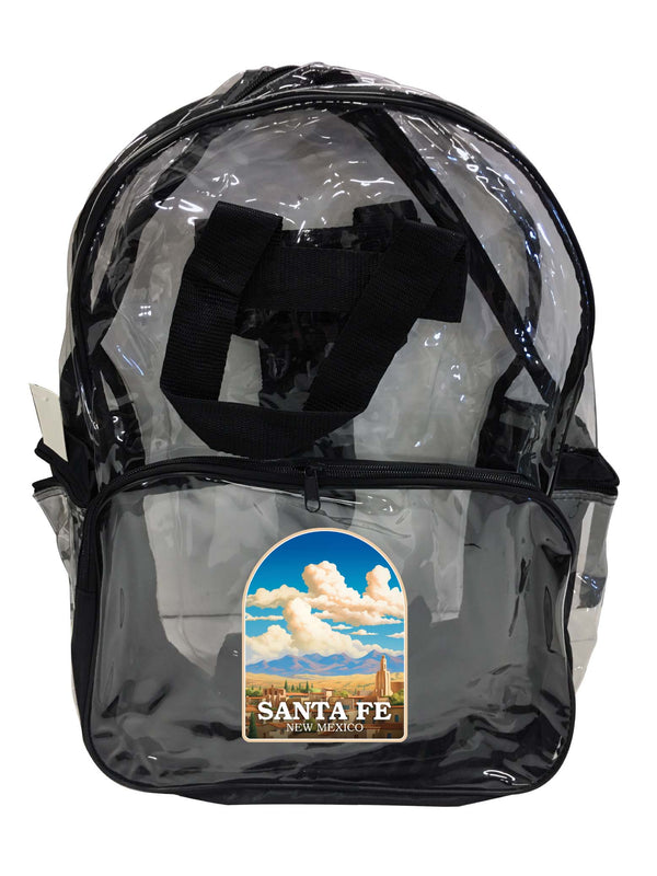 Santa Fe New Mexico Design A Souvenir Clear View Backpack
