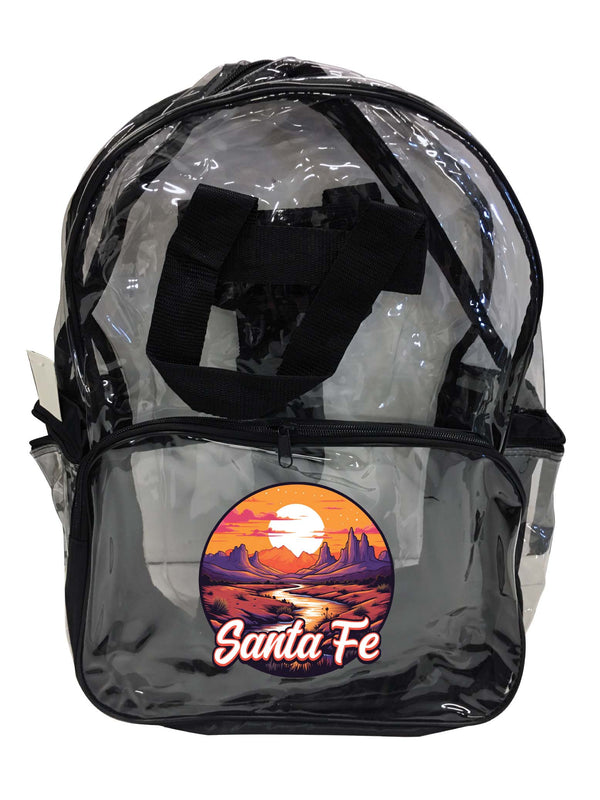 Santa Fe New Mexico Design B Souvenir Clear View Backpack