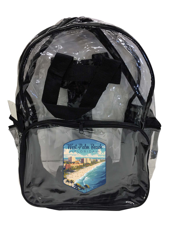 West Palm Beach Florida Design A Souvenir Clear View Backpack