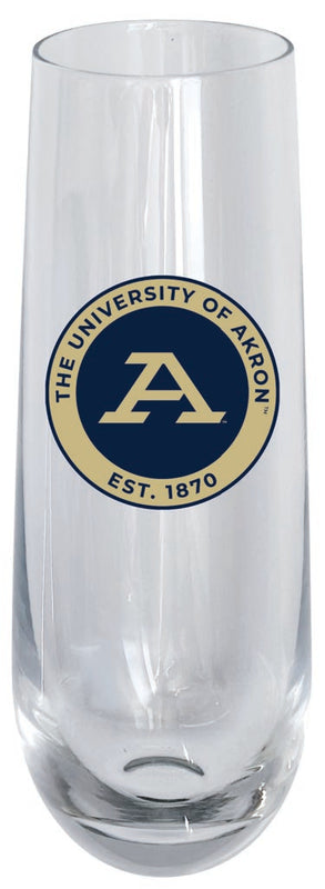 Akron Zips 10oz Stemless Flute Officially Licensed Collegiate Product Single
