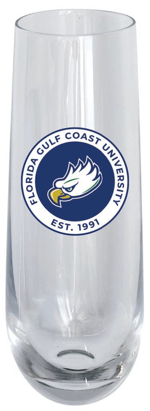 Florida Gulf Coast Eagles 10oz Stemless Flute Officially Licensed Collegiate Product 4-Pack