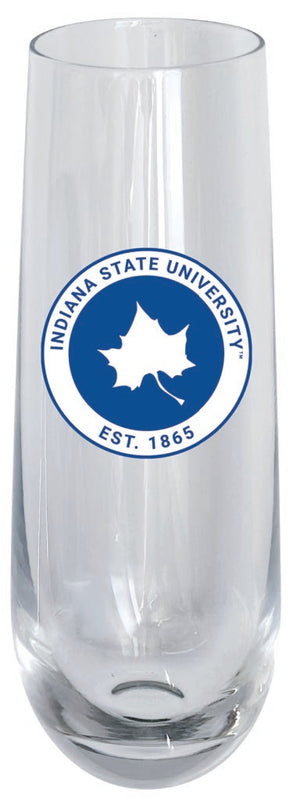 Indiana State University 10oz Stemless Flute Officially Licensed Collegiate Product 4-Pack