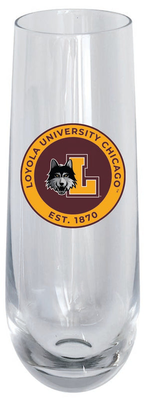 Loyola University Ramblers 10oz Stemless Flute Officially Licensed Collegiate Product 2-Pack