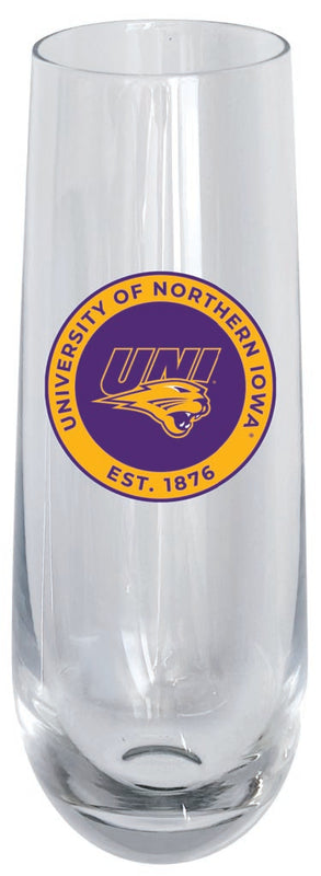 Northern Iowa Panthers 10oz Stemless Flute Officially Licensed Collegiate Product 4-Pack