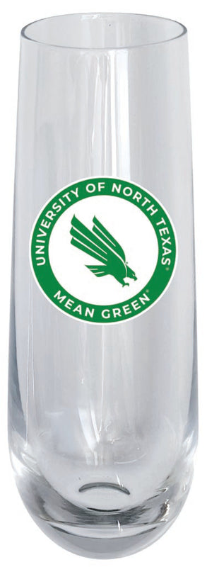 North Texas 10oz Stemless Flute Officially Licensed Collegiate Product 4-Pack