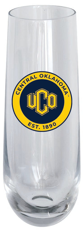 University of Central Oklahoma Bronchos 10oz Stemless Flute Officially Licensed Collegiate Product 4-Pack