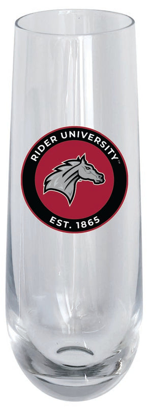 Rider University Broncs 10oz Stemless Flute Officially Licensed Collegiate Product 4-Pack