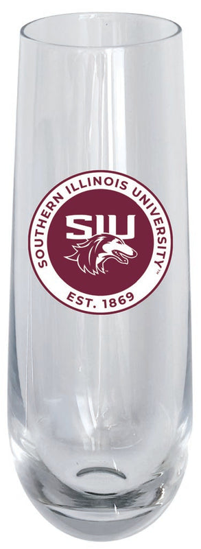 Southern Illinois Salukis 10oz Stemless Flute Officially Licensed Collegiate Product 4-Pack