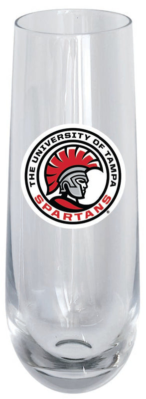 University of Tampa Spartans 10oz Stemless Flute Officially Licensed Collegiate Product Single
