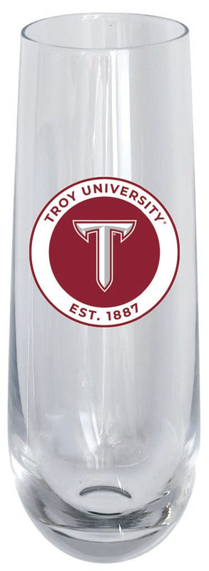 Troy University 10oz Stemless Flute Officially Licensed Collegiate Product 2-Pack