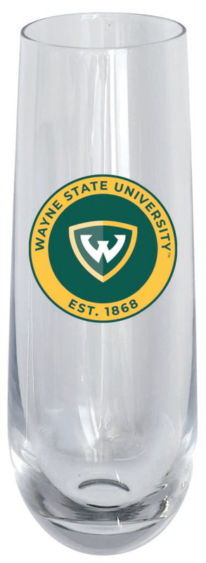 Wayne State 10oz Stemless Flute Officially Licensed Collegiate Product 4-Pack