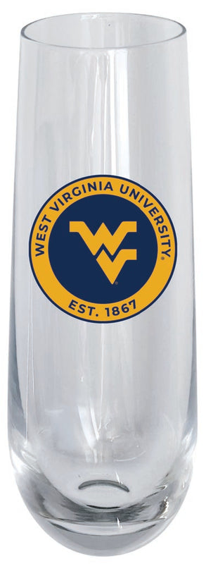West Virginia Mountaineers 10oz Stemless Flute Officially Licensed Collegiate Product 2-Pack