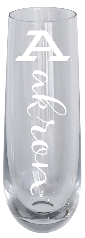 Akron Zips 10oz Engraved Champagne Flute Officially Licensed Collegiate Product Single