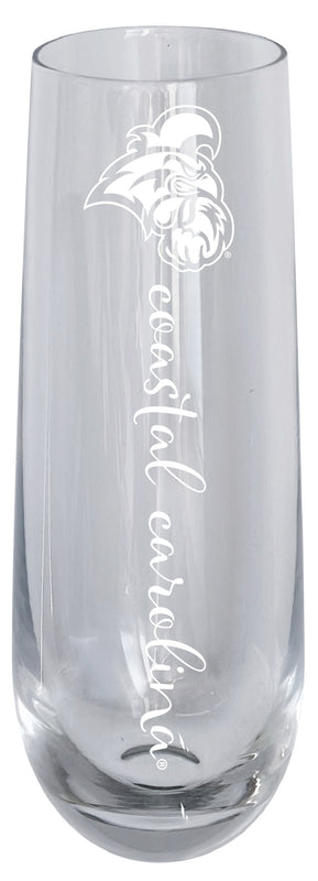 Coastal Carolina University 10oz Engraved Champagne Flute Officially Licensed Collegiate Product 4-Pack
