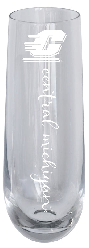 Central Michigan University 10oz Engraved Champagne Flute Officially Licensed Collegiate Product 4-Pack